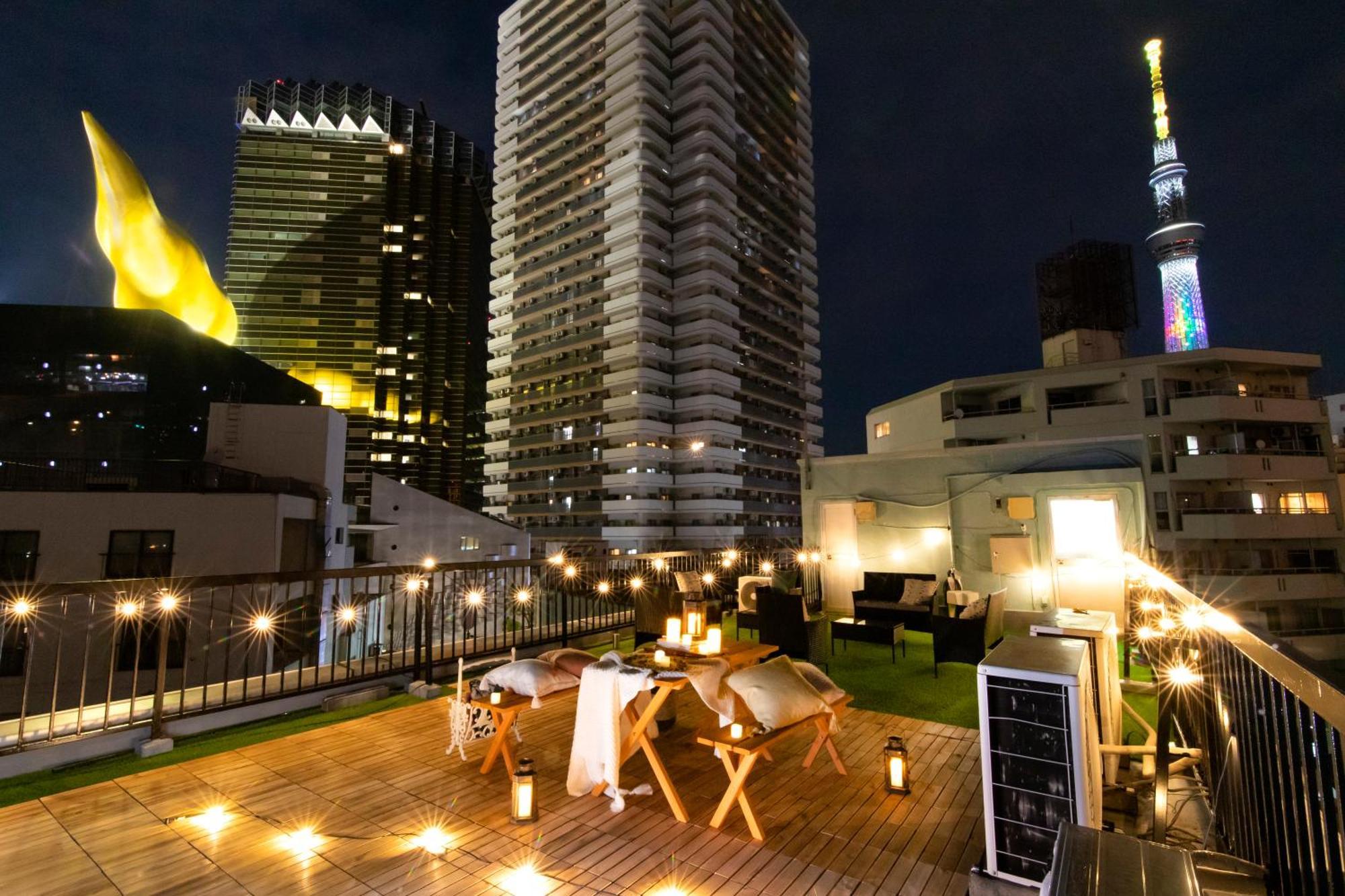Meee Asakusa3F4F 浅草徒歩3分 140平米max22名 無料駐車場 屋上絶景 渋谷直通 Токио Экстерьер фото
